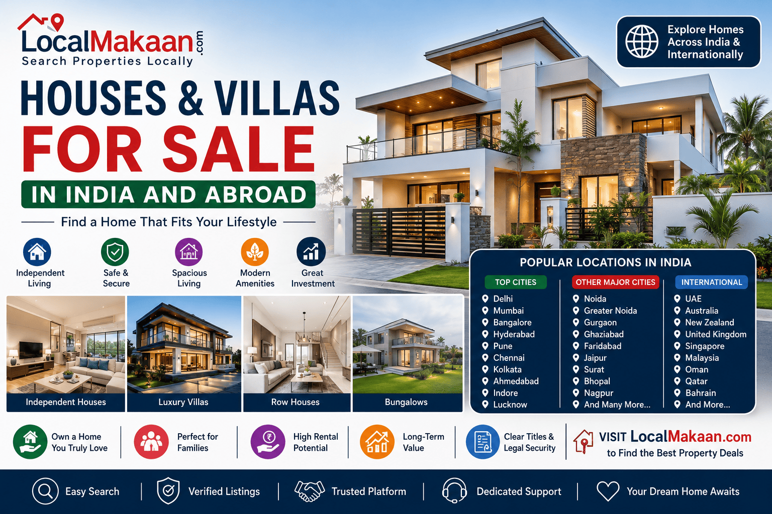 Houses and Villas for Sale in India and Abroad: Find a Home That Fits Your Lifestyle